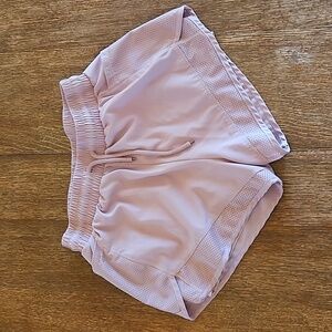 SHEIN Yoga Basic Purple Drawstring Waist Contrast Mesh Sports Shorts, Size S (4)